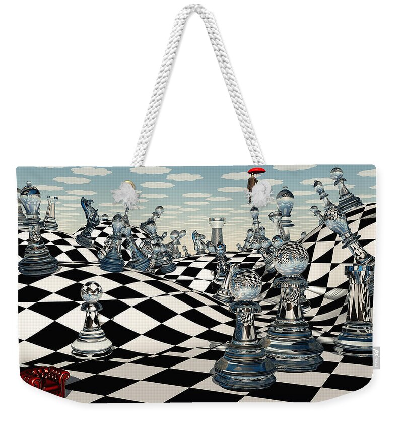 Chess Weekender Tote Bag featuring the digital art Fantasy Chess by Bruce Rolff