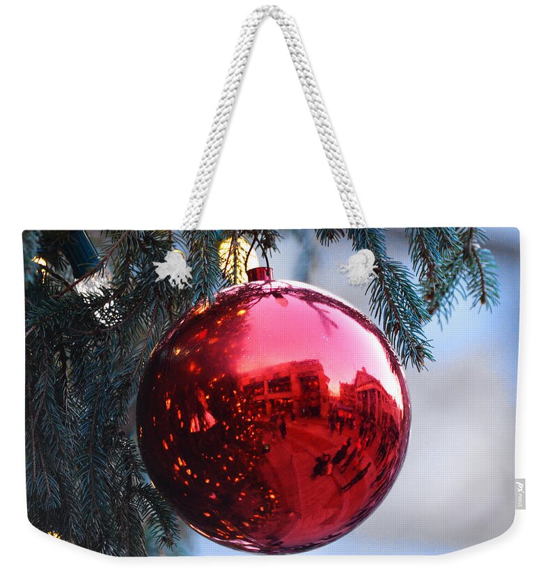 Faneuil Hall Weekender Tote Bag featuring the photograph Faneuil Hall Christmas Tree Ornament by Toby McGuire