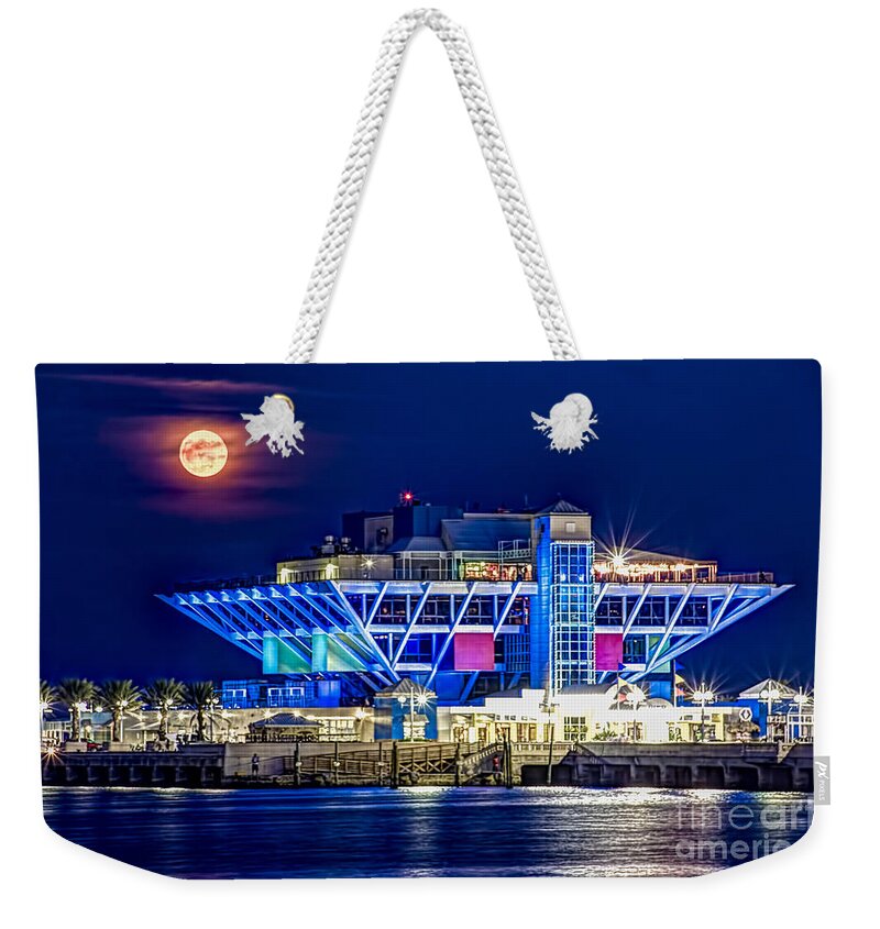 Moon Weekender Tote Bag featuring the photograph Farewell Moon by Marvin Spates