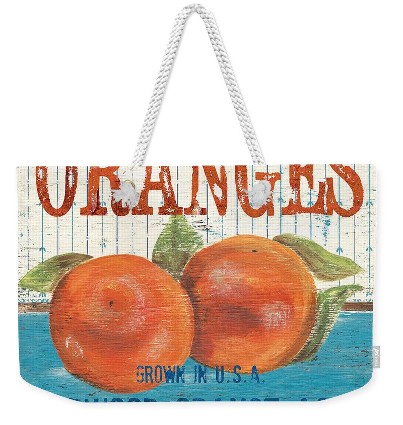Food Weekender Tote Bag featuring the painting Farm Fresh Fruit 2 by Debbie DeWitt