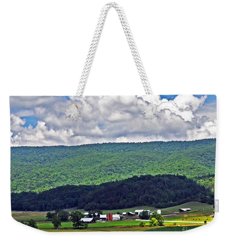 Virginia Weekender Tote Bag featuring the photograph Farm In The Valley 2 by Lydia Holly