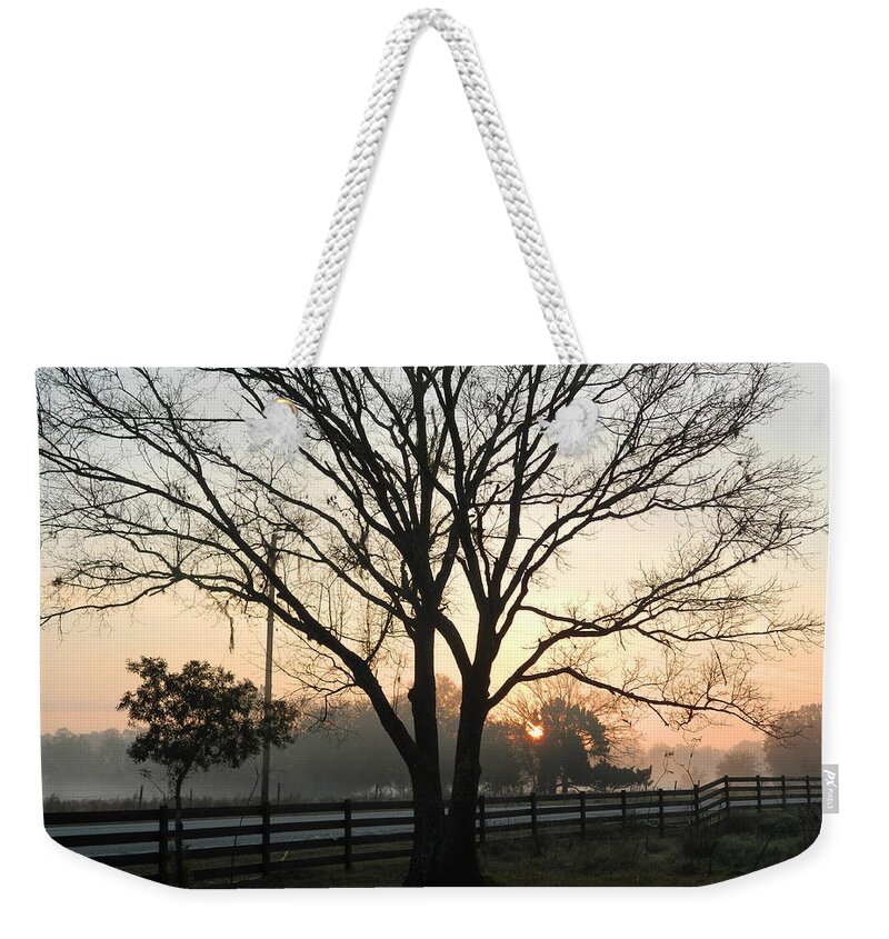 Sunrise Weekender Tote Bag featuring the photograph Farm Sunrise by George Pedro
