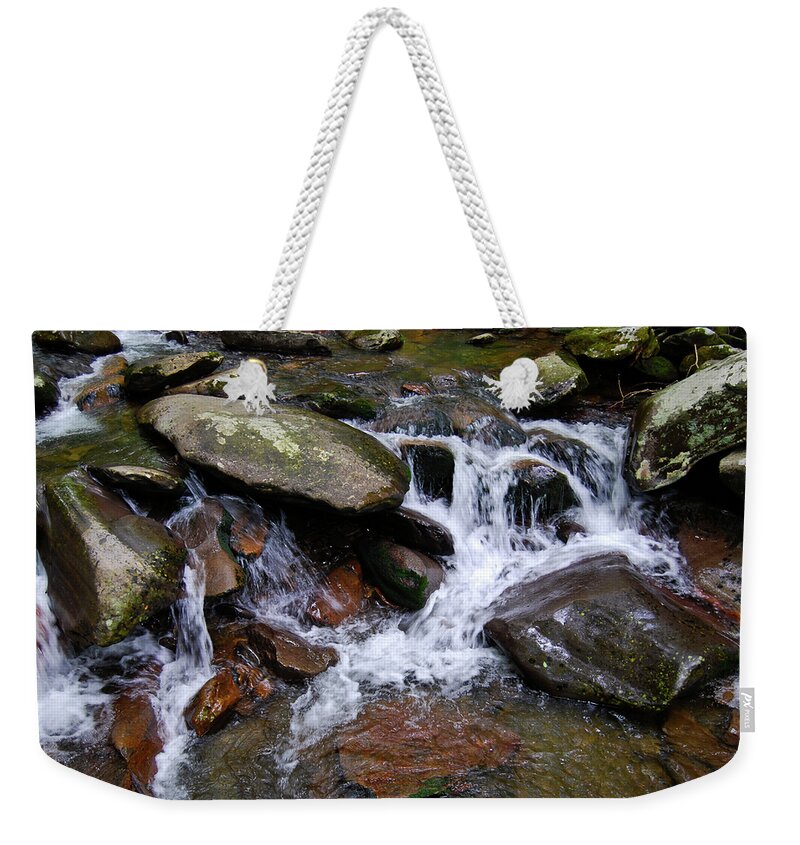 Brown Weekender Tote Bag featuring the photograph Fast Flow by Christi Kraft
