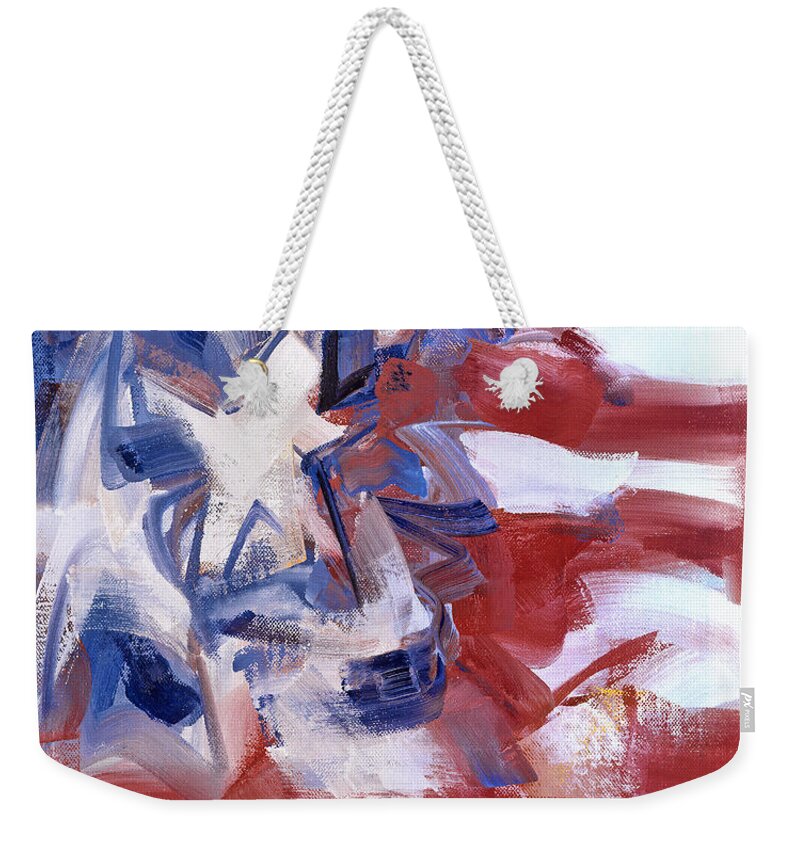 Abstraction Weekender Tote Bag featuring the painting Fear of the Neighbor by Ritchard Rodriguez