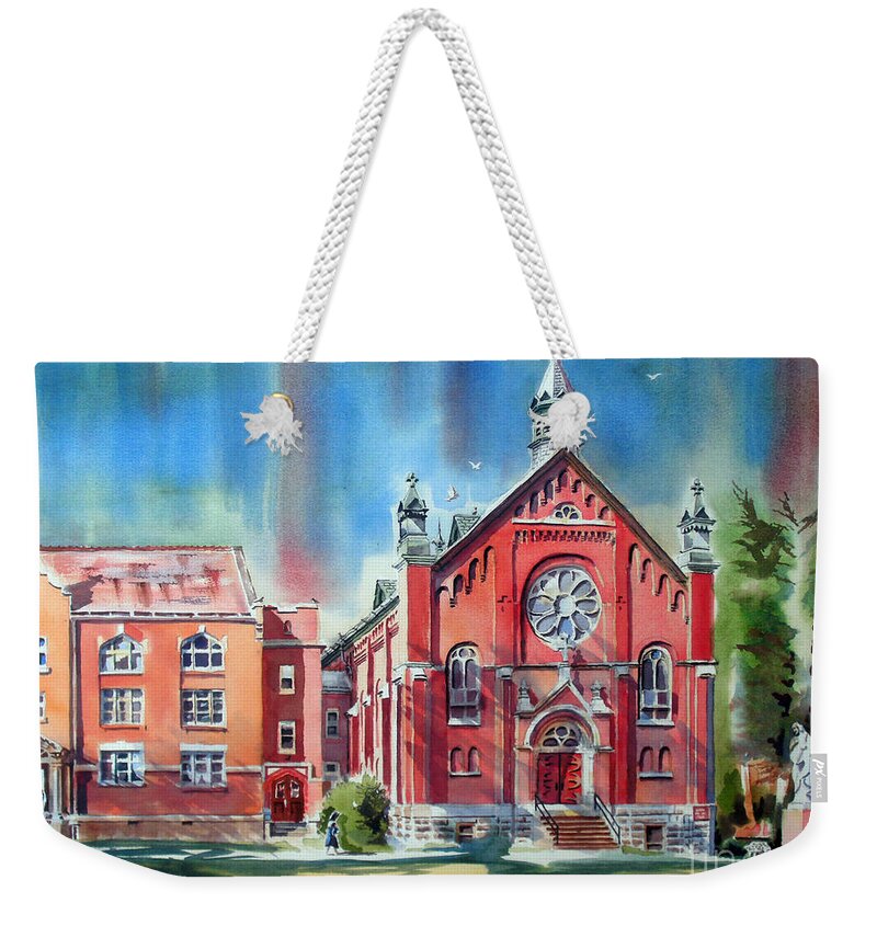 Feed The Birds Iii Weekender Tote Bag featuring the painting Feed the Birds III by Kip DeVore
