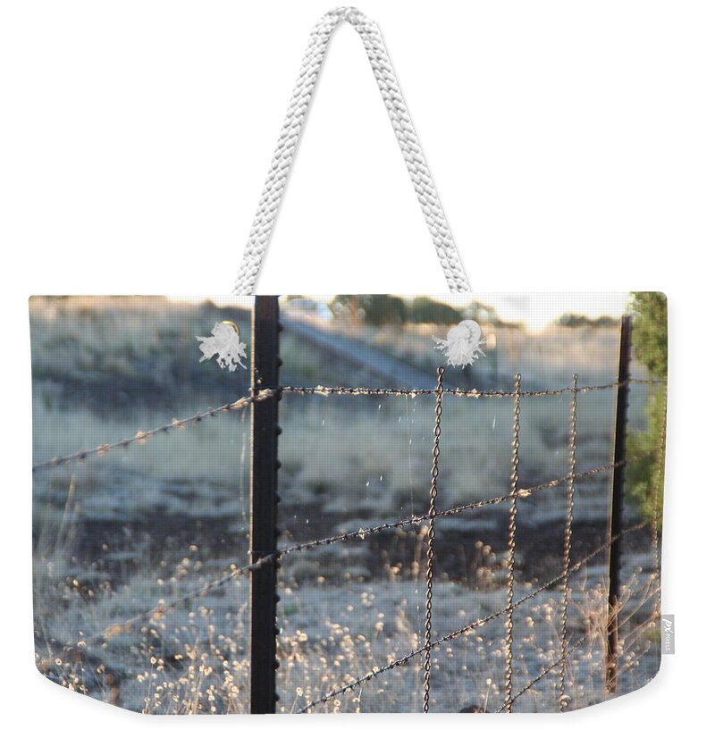 Country Weekender Tote Bag featuring the photograph Fence by David S Reynolds