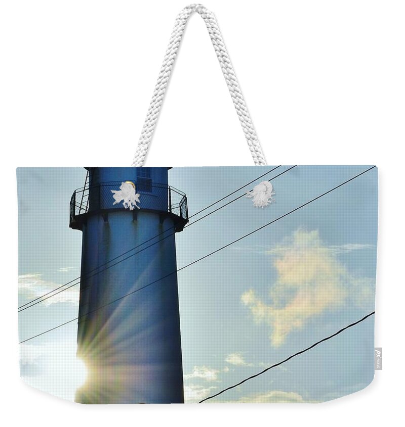 Fenwick Island Lighthouse Weekender Tote Bag featuring the photograph Fenwick Island Lighthouse - Delaware by Kim Bemis