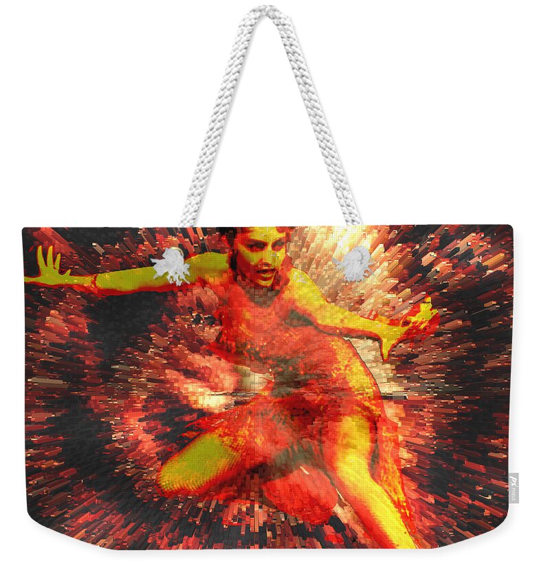 Fever Weekender Tote Bag featuring the digital art Fever by Seth Weaver