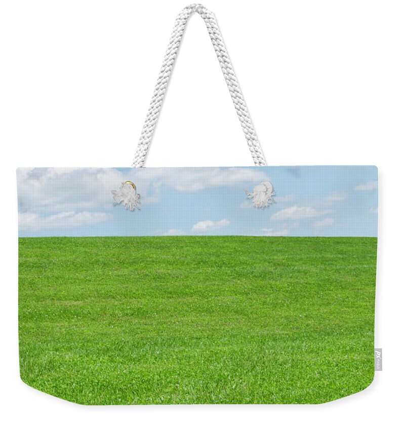 Scenics Weekender Tote Bag featuring the photograph Field Of Grass And Clover by Nine Ok