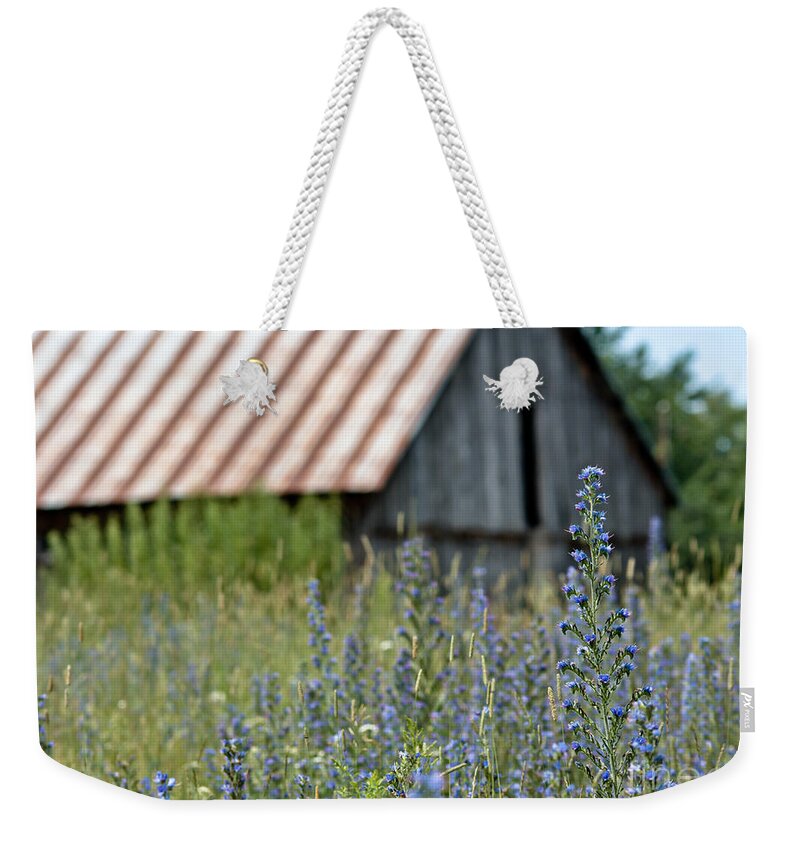 Barn Weekender Tote Bag featuring the photograph Field of Yesterday by Cheryl Baxter