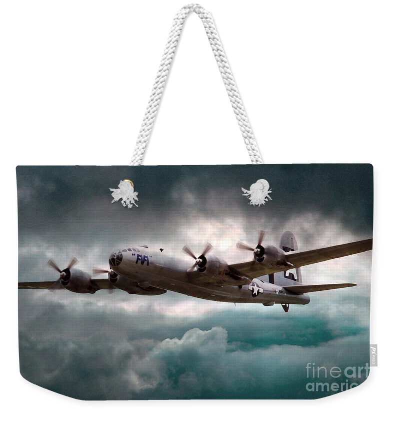 Fifi B29 Superfortress Weekender Tote Bag featuring the digital art Fifi by Airpower Art