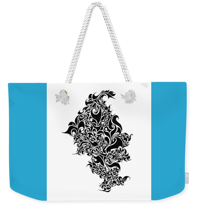 Doodle Weekender Tote Bag featuring the painting Filigree redifined by Anushree Santhosh