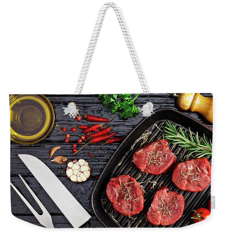 Tenderloin Weekender Tote Bag featuring the photograph Fillet Mignon by Fcafotodigital