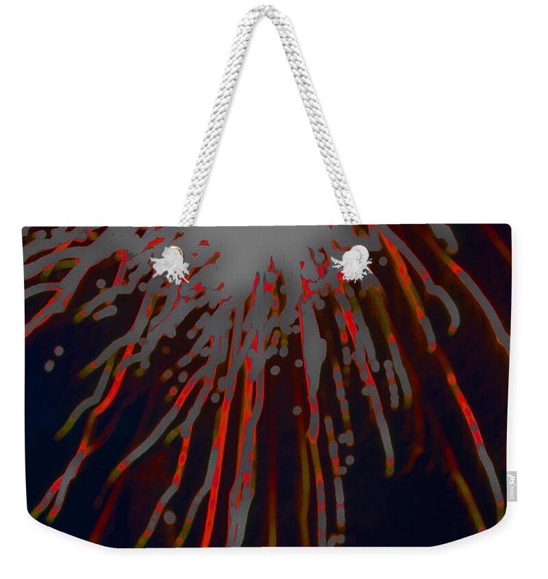 Fire Works Weekender Tote Bag featuring the photograph Fire Works by Mae Wertz