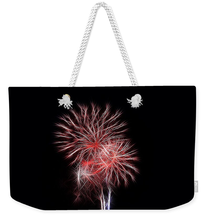 Fireworks Mackinac Weekender Tote Bag featuring the photograph Fireworks by Jackson Pearson