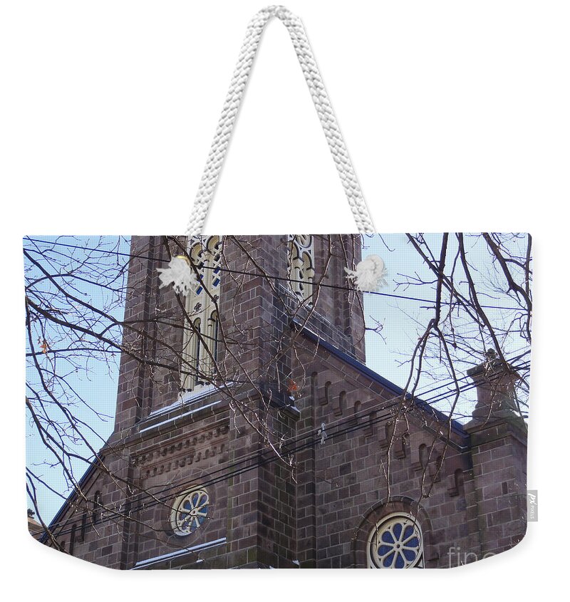 Architecture Weekender Tote Bag featuring the photograph First Baptist Church by Christopher Plummer
