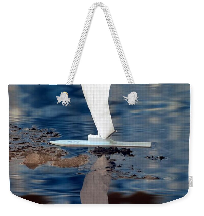 Sail Weekender Tote Bag featuring the photograph First Sail by Rebecca Parker