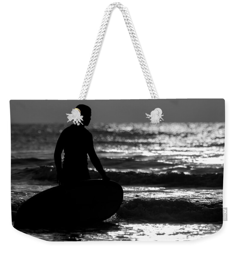 Florida Weekender Tote Bag featuring the photograph First Wave by Stefan Mazzola