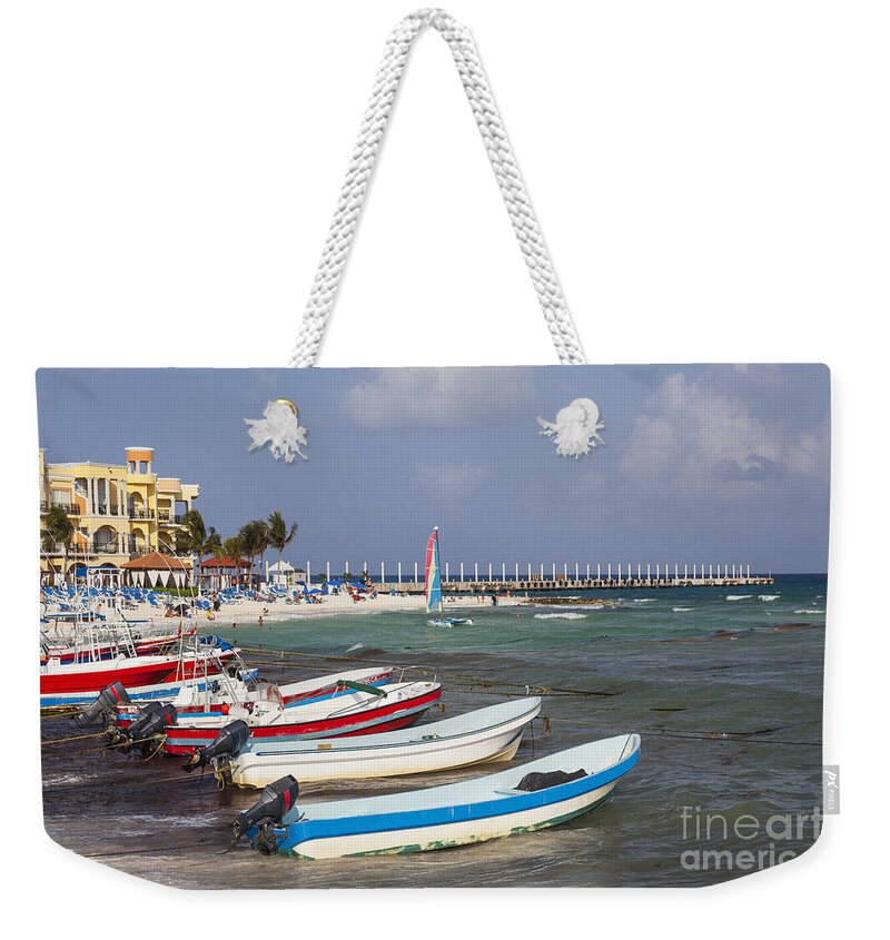 Mexico Weekender Tote Bag featuring the photograph Fishing Boats by Bryan Mullennix