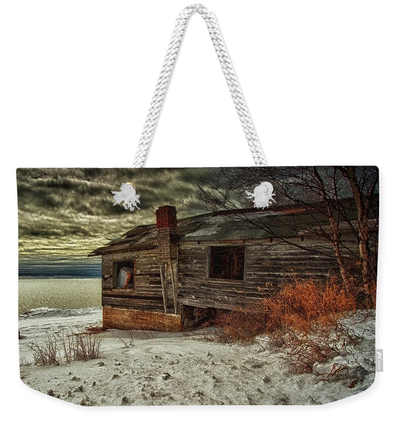 Architecture Weekender Tote Bag featuring the photograph Fishing Hut Lake Superior by Jakub Sisak