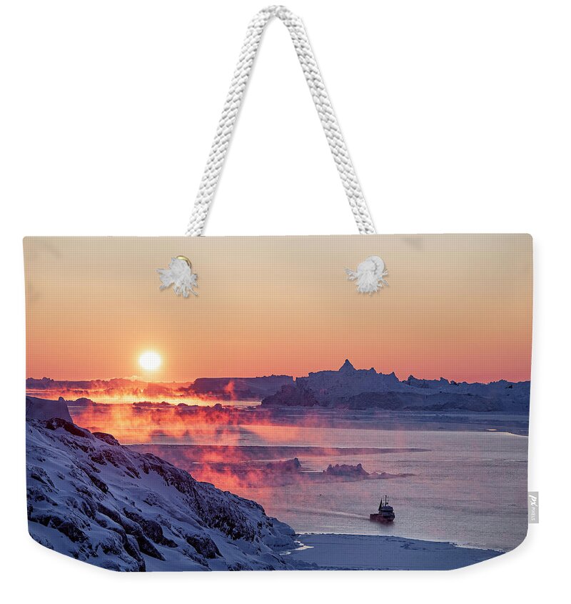 Tranquility Weekender Tote Bag featuring the photograph Fishingboat by Andre Schoenherr