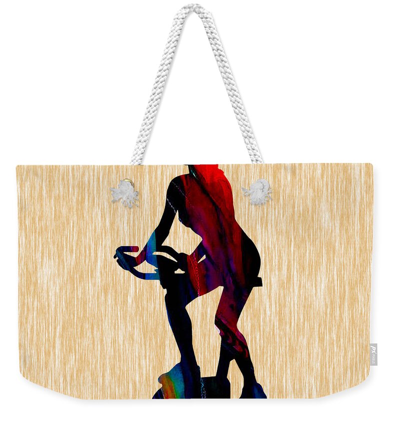 Fitness Weekender Tote Bag featuring the mixed media Fitness by Marvin Blaine