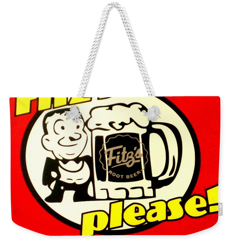  Weekender Tote Bag featuring the photograph Fitz's Please by Kelly Awad