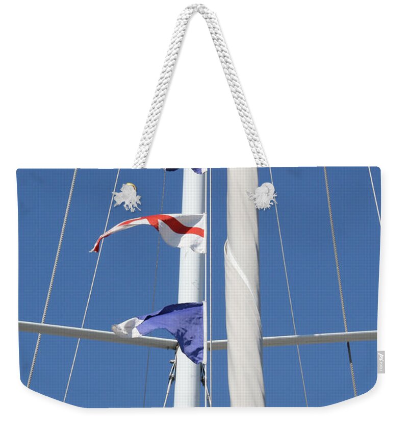 Outdoors Weekender Tote Bag featuring the photograph Flagged by Susan Herber
