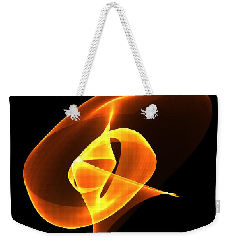 Flaming Weekender Tote Bag featuring the painting Flaming Doodle 15 by Bruce Nutting
