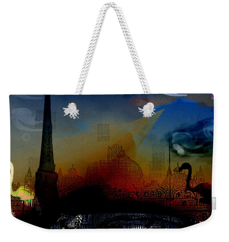 Digital Art Weekender Tote Bag featuring the digital art Flamingo pink gone by Cathy Anderson