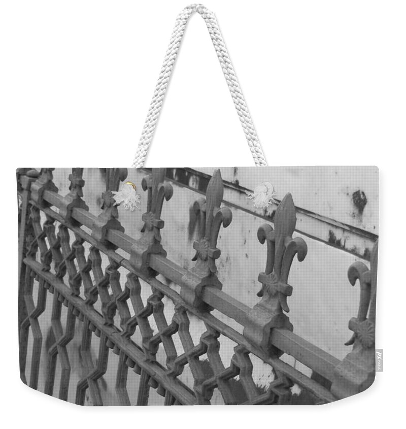 Cemetery Weekender Tote Bag featuring the photograph Fleur de lis by Beth Vincent