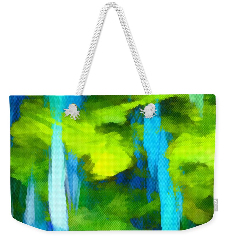 Float Weekender Tote Bag featuring the mixed media Float 4 Excerpt by Angelina Tamez