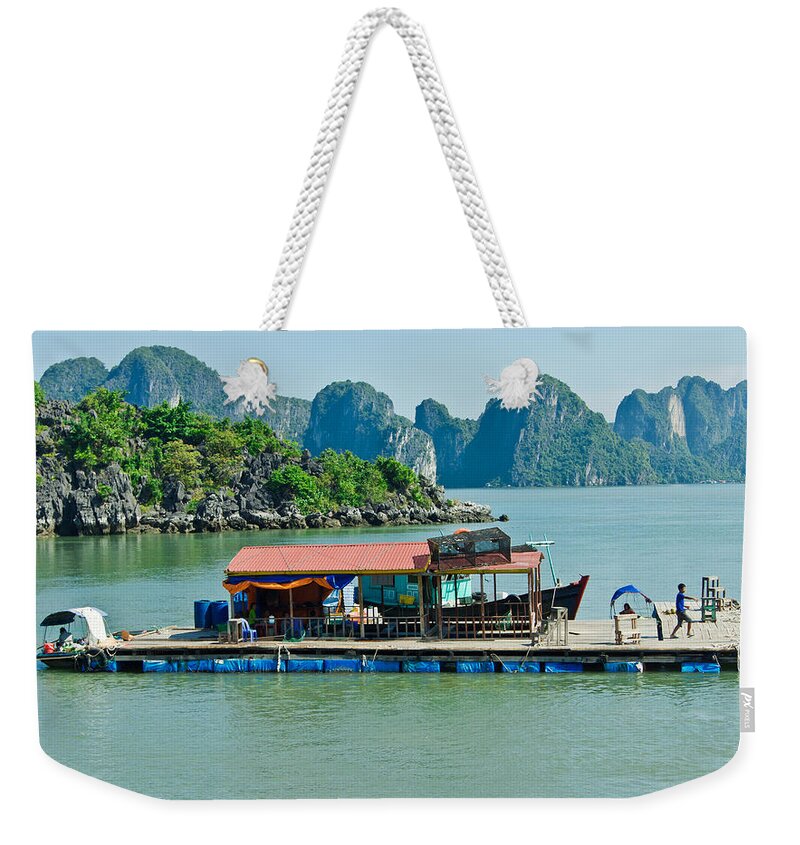 Floating House Weekender Tote Bag featuring the photograph Floating House by Scott Carruthers
