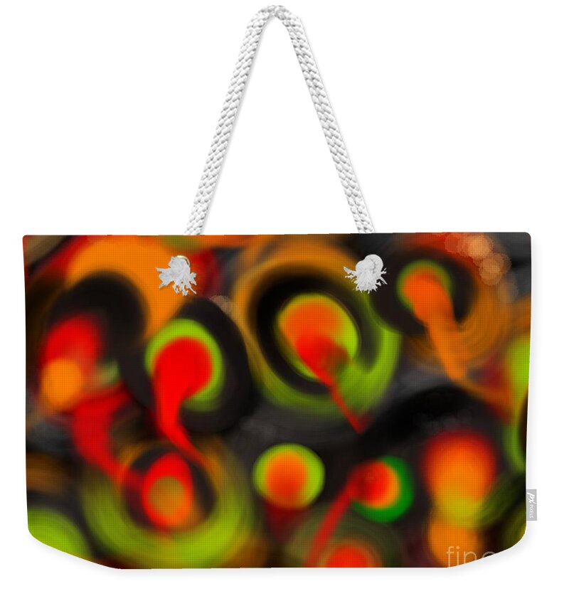 Abstract Weekender Tote Bag featuring the digital art Floating Vitreous by Christine Fournier