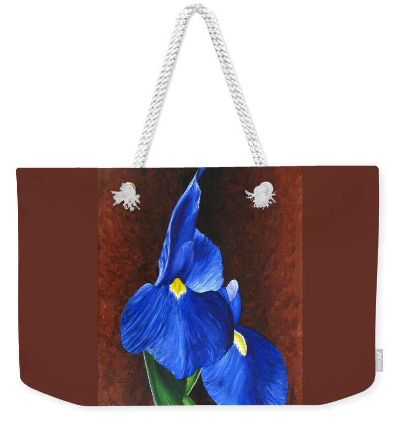 Flora Weekender Tote Bag featuring the painting Flora Series-Number 8 by Jim Harper