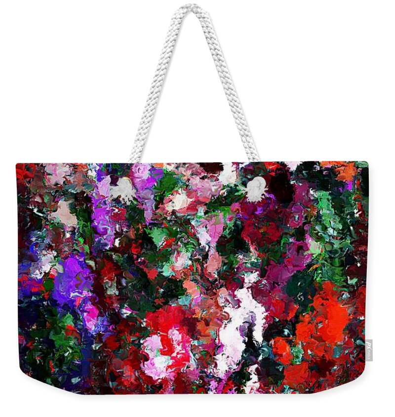 Fine Art Weekender Tote Bag featuring the digital art Floral Expression 021015 by David Lane