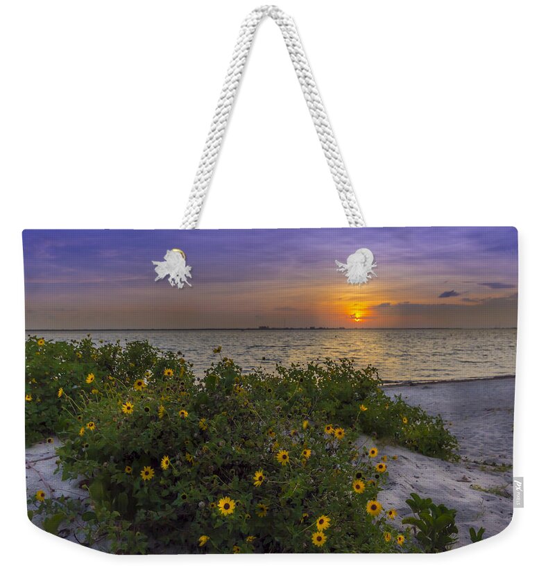 Seascapes Weekender Tote Bag featuring the photograph Floral Shore by Marvin Spates