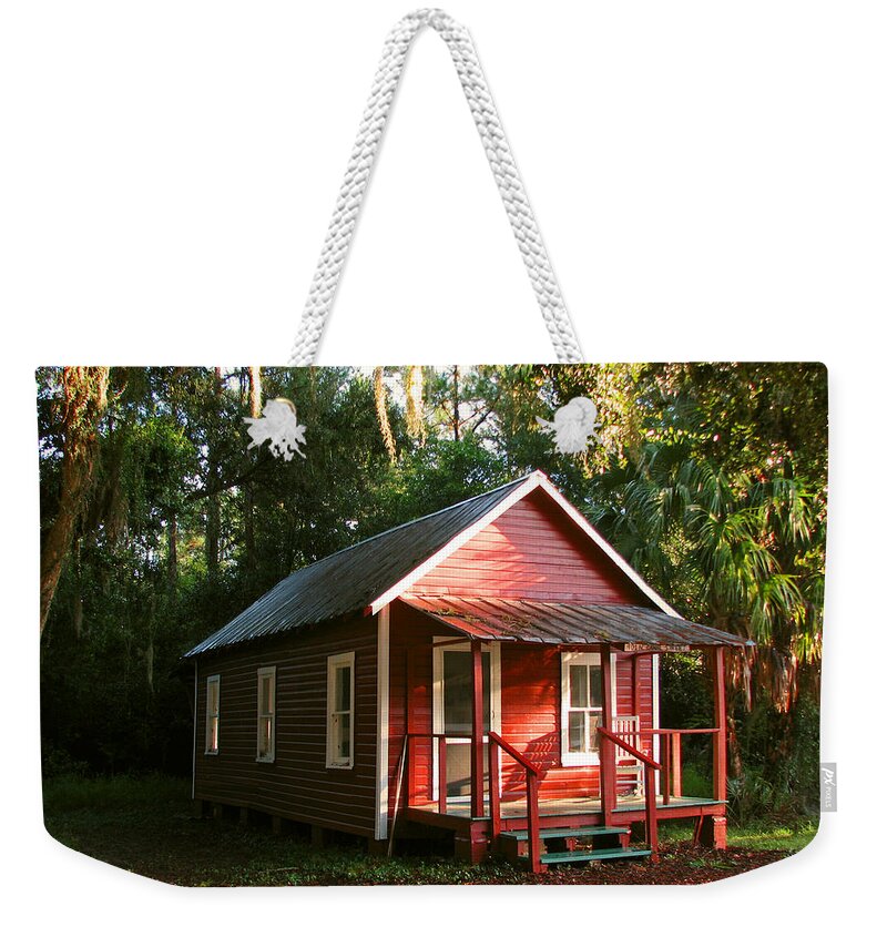 Florida Weekender Tote Bag featuring the photograph Florida Cracker House by Peggy Urban