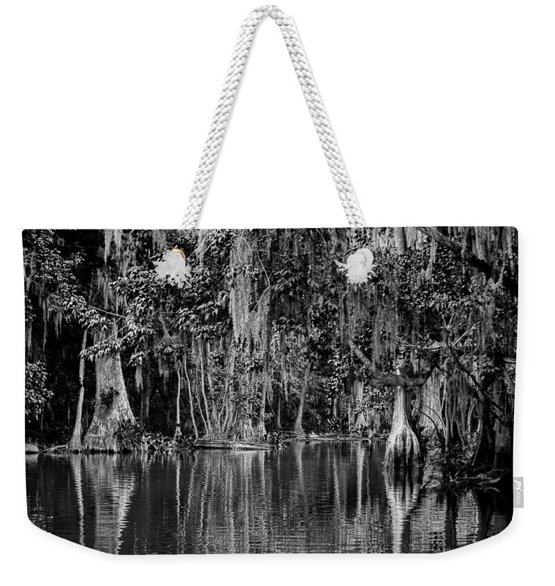 Christopher Holmes Photography Weekender Tote Bag featuring the photograph Florida Naturally 2 - BW by Christopher Holmes