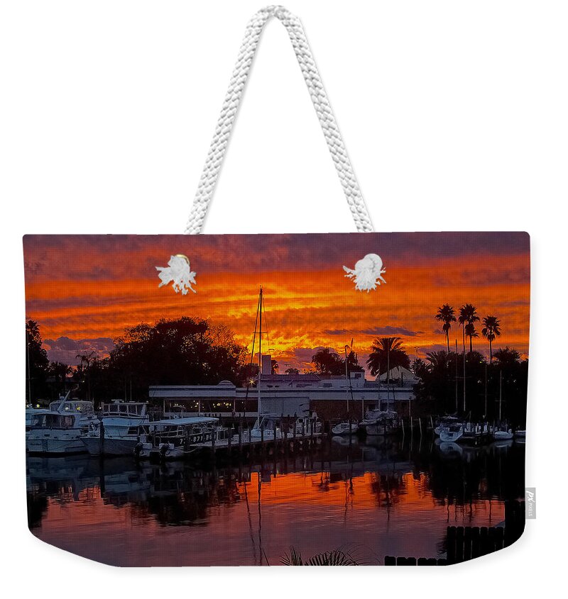 Florida Weekender Tote Bag featuring the photograph Floridian Sunset by Hanny Heim