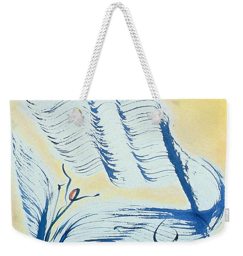 Abstract Painting Weekender Tote Bag featuring the painting Flow by Asha Carolyn Young