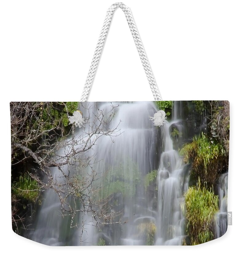 Waterfall Weekender Tote Bag featuring the photograph Silky Waterfall by Athena Mckinzie