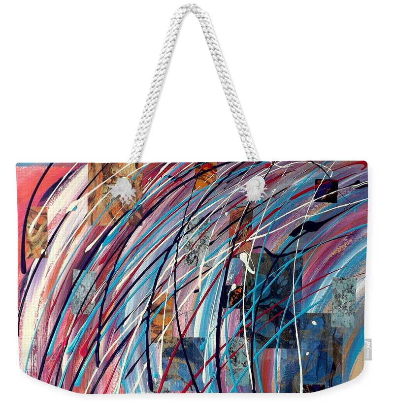 Fluid Motion Weekender Tote Bag featuring the painting Fluid Motion by Darren Robinson