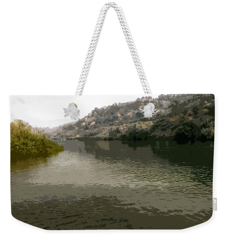 New Mexico Weekender Tote Bag featuring the photograph Fly fishing on the San Juan by Max Mullins