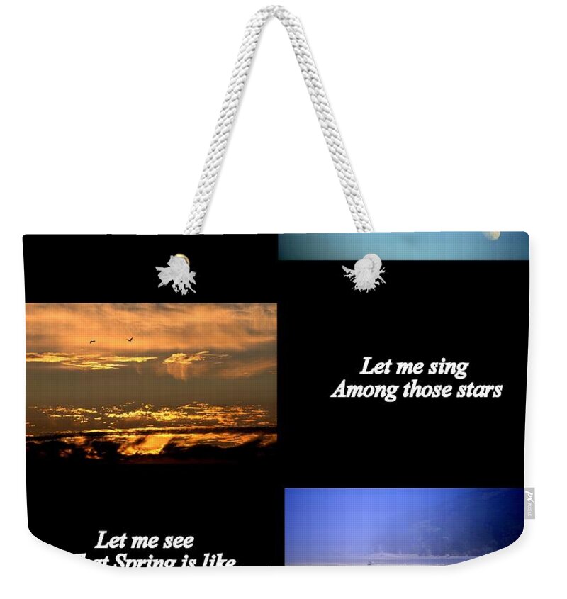Poster Weekender Tote Bag featuring the photograph Fly Me to the Moon by AJ Schibig