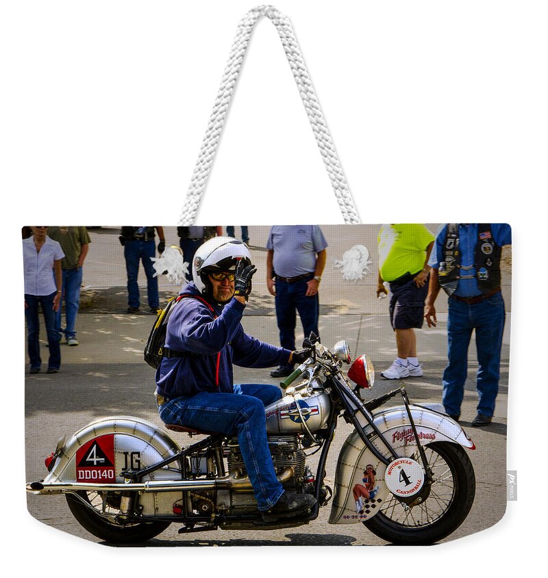 Antique Weekender Tote Bag featuring the photograph Flying Fortress 4 by Jeff Kurtz