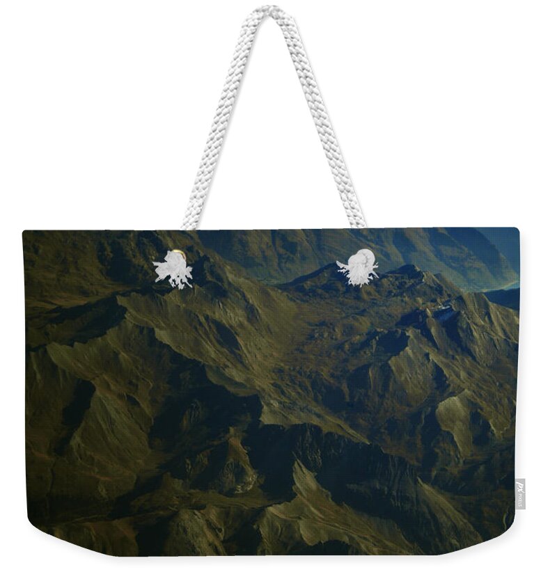 Colette Weekender Tote Bag featuring the photograph Flying over the Alps in France by Colette V Hera Guggenheim