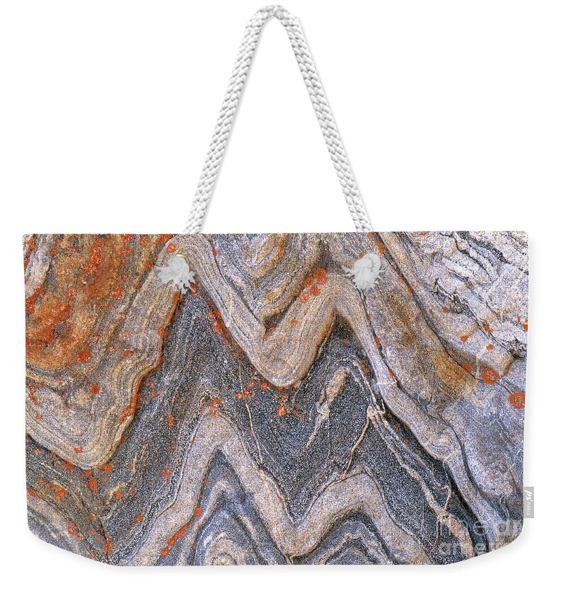 Granite Weekender Tote Bag featuring the photograph Folded Granite by Art Wolfe