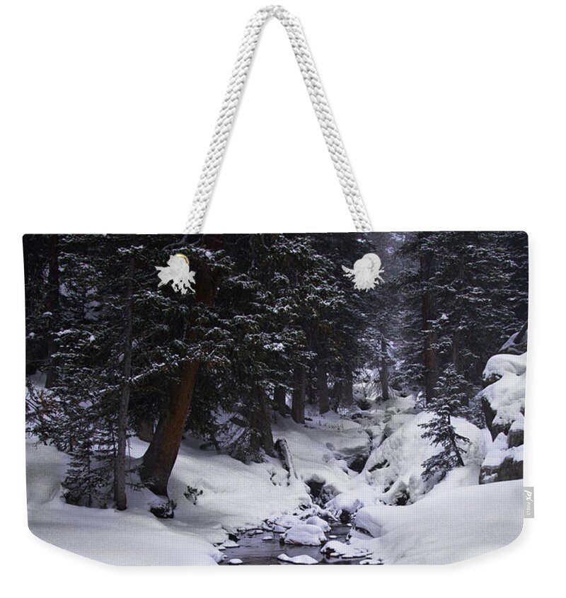 Landscape Weekender Tote Bag featuring the photograph Follow the Creek by Steven Reed