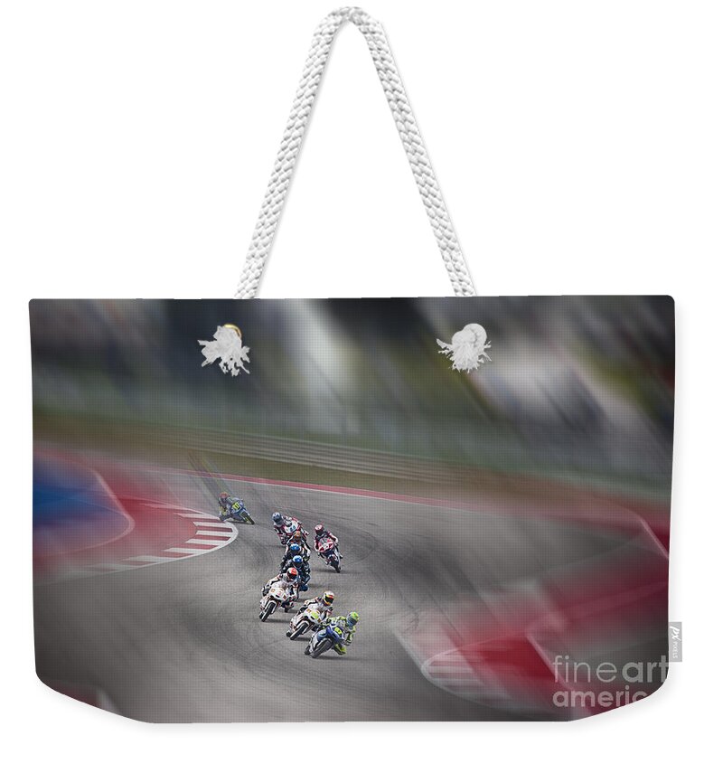 Motorcycle Weekender Tote Bag featuring the photograph Follow the Leader by Douglas Barnard